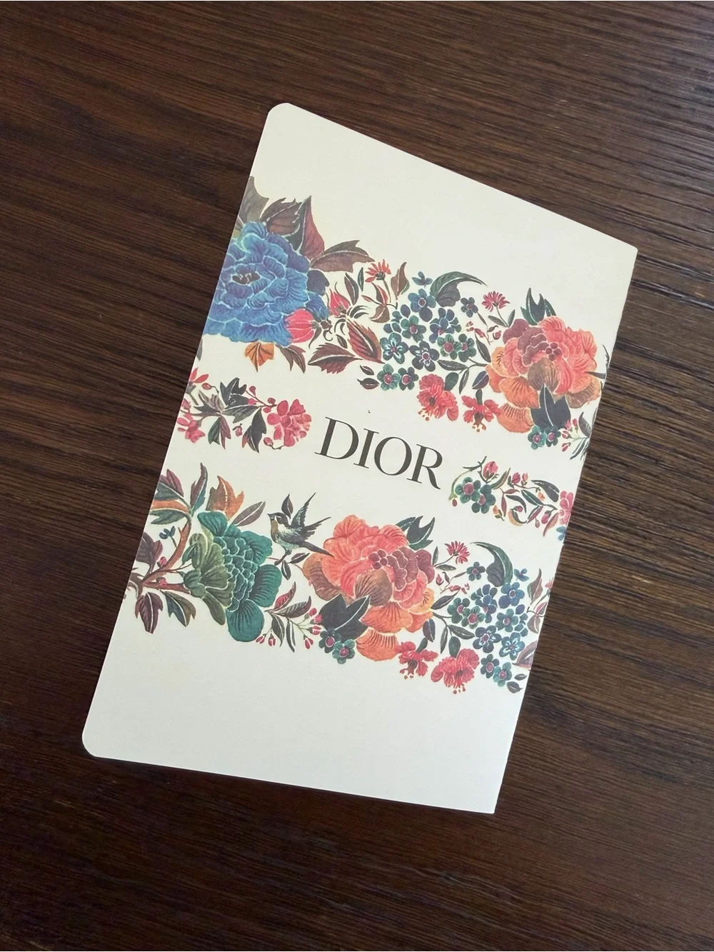 Dior Floral Cream Notebook with Multicolor Blooms